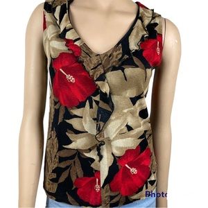 JKLA Floral Sleeveless Shirt